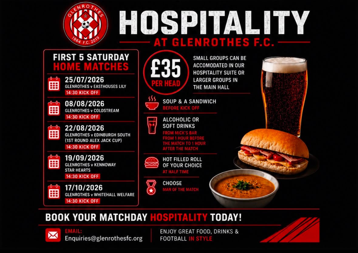 Matchday Hospitality Now Available — Book Your Place Today
